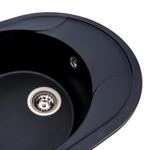 Гранітна мийка для кухні VALESO 5847 ONYX матова Чорна 5847_ONYX_Black_V фото