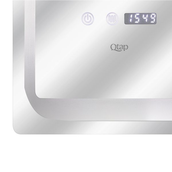 Дзеркало Qtap Mideya 800х600 з LED-підсвічуванням Touch, з антизапотіванням, з годинником, димером QT2078NCF8060W QT2078NCF8060W фото