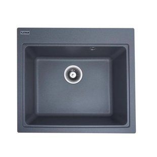 Гранітна мийка для кухні Platinum 5852 VESTA матова Сірий мусон 5852VESTA_GrayMonsoon фото