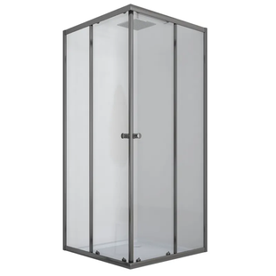 Душова кабіна без піддону Mixxus CUBIC SC01-90x90x185-TR GRAPHITE прозоре скло 4мм (MI6907) MI6907 фото