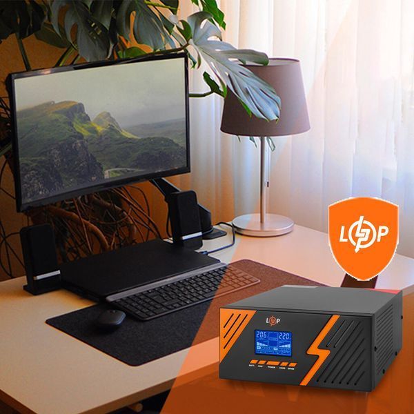ДБЖ з правильною синусоїдою 12V LPM-PSW-1500VA (1050Вт) Black 22754 фото