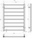 Рушникосушарка водяна Forest П8 600х800 Deffi нержавіюча сталь (Хром, Бокове ліве підключення) A.FR.80.60.8.C.B фото 3