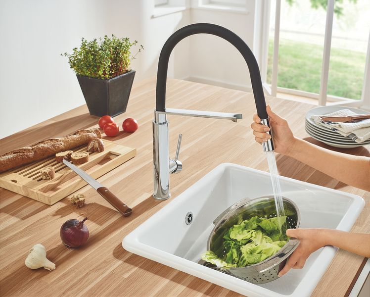 Змішувач для кухні з гнучким виливом Grohe Concetto new (31491000) 31491000 фото