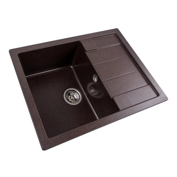 Гранітна мийка для кухні Platinum 6550 INTENSO матова Шоколад 6550INTENSO_Chocolate фото