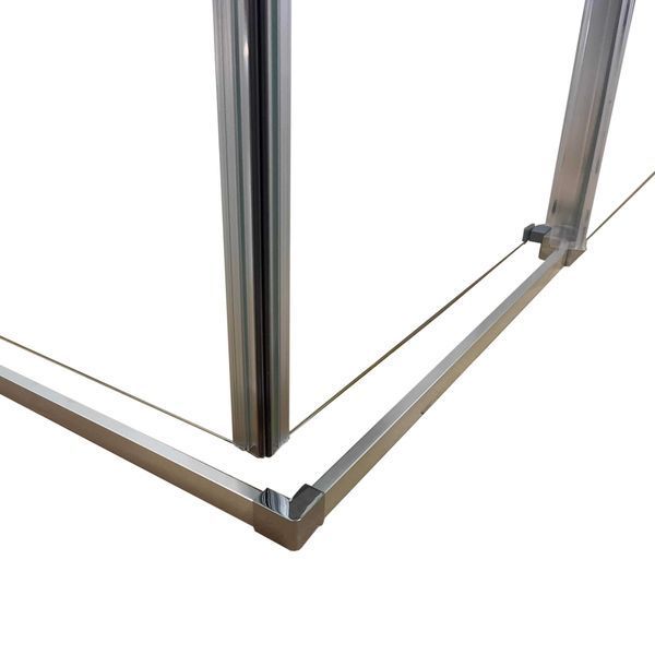 Душова кабіна без піддону Koer SR SC03-100x100x200-TR-01 прозоре скло Easy Clean 6мм, хром (KR5357) KR5357 фото