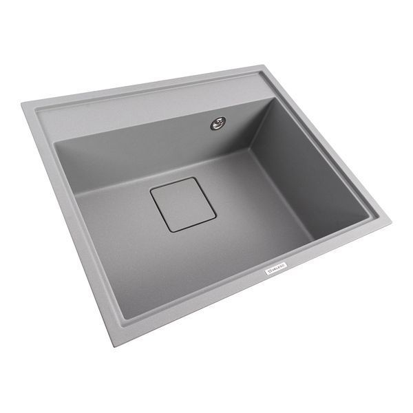 Гранітна мийка для кухні VALESO 6050 SHERLIT матова Сірий металік 6050_SHERLIT_GrayMetallic фото