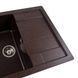 Гранітна мийка для кухні Platinum 6550 INTENSO матова Шоколад 6550INTENSO_Chocolate фото 3
