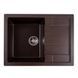 Гранітна мийка для кухні Platinum 6550 INTENSO матова Шоколад 6550INTENSO_Chocolate фото 1