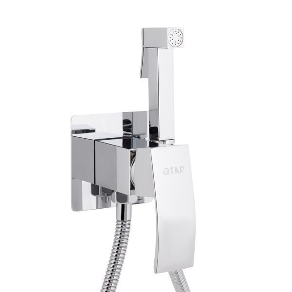 Набір для гігієнічного душу Qtap Swan Cascada прямокутний QTSWA262CRM45567 Chrome QTSWA262CRM45567 фото