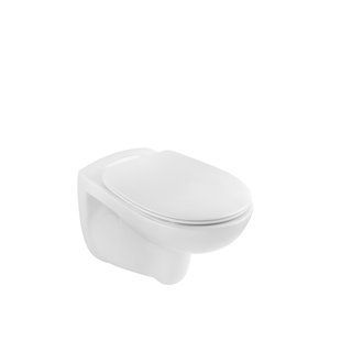 Унітаз підвісний безобідковий Kroner Oker WHI533536 RIMLESS з сидінням (KO533536WHIR) CV033120 фото