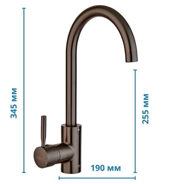Змішувач для кухні Haiba Hans 011 Graphite (HB4000) HB4000 фото