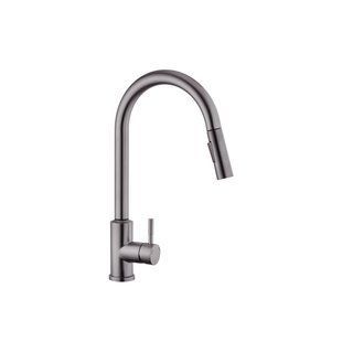 Змішувач для кухні з висувним виливом Kroner KRP Edelstahl Klassisch - PVD03916 сенсорний CV032496 фото
