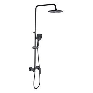 Душова система універсальна Qtap Gemini на три споживачі (з виливом) QTGEM111BLM45686 Black Matt SD00051810 фото
