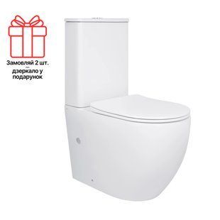 Унітаз-компакт Qtap Robin Ultra Quiet безободковий з сидінням Soft-close QT13226089AW QT13226089AW фото