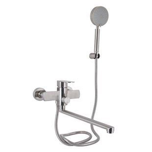 Змішувач для ванни Lidz Luna 005 (з душовим гарнітуром) (k35) LDLUN005NKS46093 Nickel SD00052217 фото