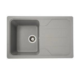 Гранітна мийка для кухні Platinum 7850 VERONA матова Сірий металік 7850VERONA_GrayMetallic фото