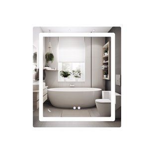 Дзеркало Lidz Kubis 700х800 з LED-підсвічуванням Touch, з антизапотіванням, з димером, рег. яскравості LD78LF904708048447 LD78LF904708048447 фото