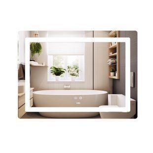 Дзеркало Lidz Kubis (KU2) 900х700 з LED-підсвічуванням Touch, з антизапотіванням, з димером, рег. яскравості LD78LF904907048452 LD78LF904907048452 фото