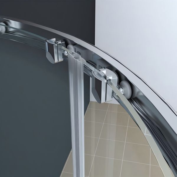 Душова кабіна без піддону Koer SR SC04-100x100x195-TR-01 прозоре скло Easy Clean 5мм, хром (KR5361) KR5361 фото