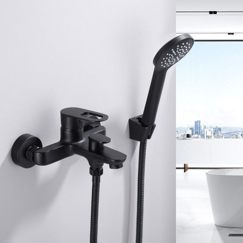 Змішувач для ванни Lidz Latwa 006 (з душовим гарнітуром) (k35) LDLAT006BLA45419 Black SD00051543 фото