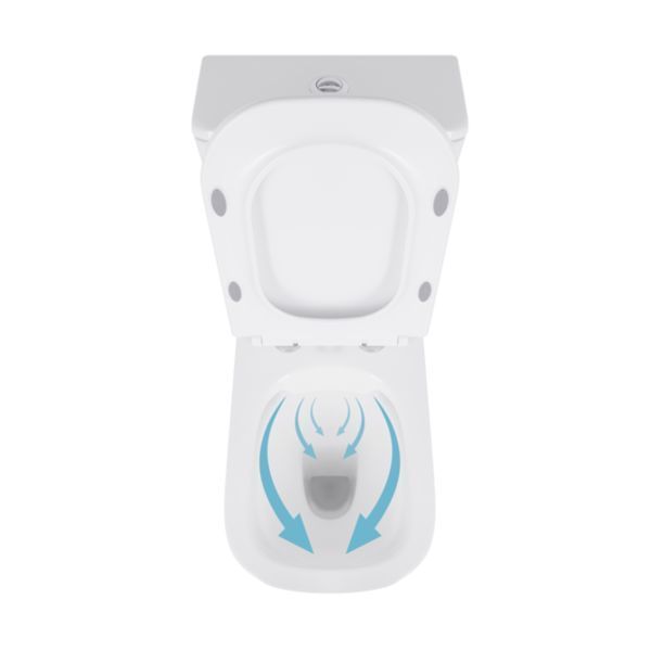 Унітаз-компакт Qtap Presto Quadro безободковий з сидінням Soft-close QT24221215AW QT24221215AW фото