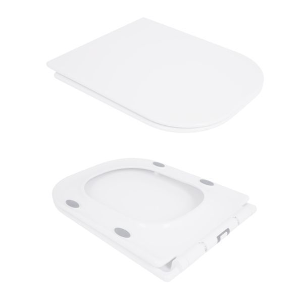 Унітаз-компакт Qtap Presto Quadro безободковий з сидінням Soft-close QT24221215AW QT24221215AW фото