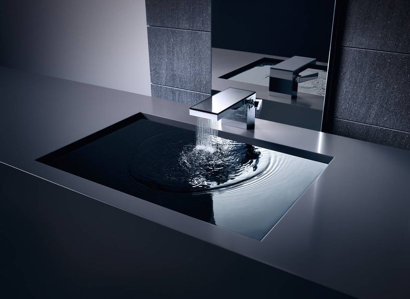 Змішувач для умивальника Axor MyEdition 70 Chrome/Glass 47012000 47012000 фото