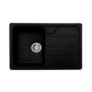 Гранітна мийка для кухні Platinum 7850 VERONA матова Чорний металік 7850VERONA_BlackMetallic фото