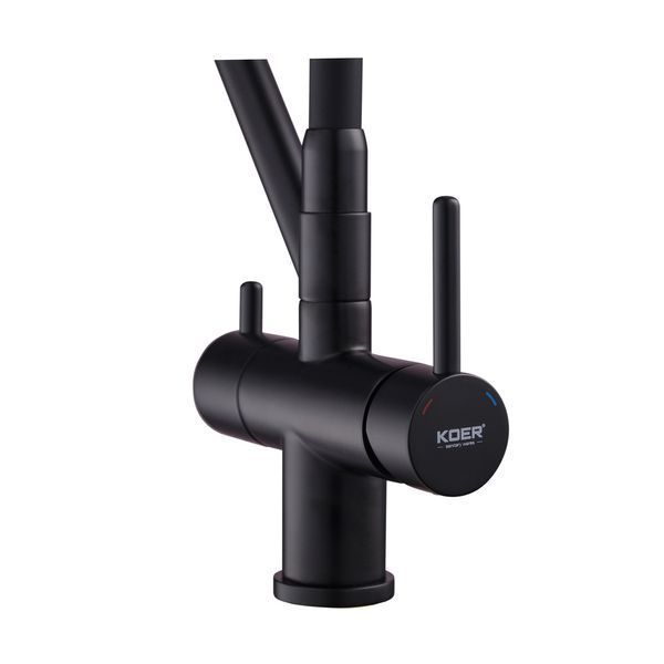 Кухонний змішувач з силік. виливом і вих. для питної води KOER KB-72006-05 (KR3380) KR3380 фото