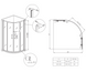 Душова кабіна без піддону Koer SR SC04-90x90x195-TR-01 прозоре скло Easy Clean 5мм, хром (KR5360) KR5360 фото 21
