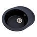 Гранітна мийка для кухні Platinum 5847 ONYX матова (чорний металік) 5847_ONYX_BlackMetallic фото 2
