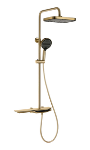Душова колона з термостатичним змішувачем Mixxus Premium SPACE-009-J Brushed gold, 3 режими (MI6541) MI6541 фото