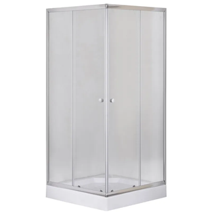 Душова кабіна з низьким піддоном Mixxus CUBIC SCT01-100x100x195-FB CHROME матове скло 4мм (MI6904) MI6904 фото