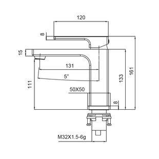 Змішувач для умивальника KOER KB-10009-01 (Колір хром) (KR3498) KR3498 фото