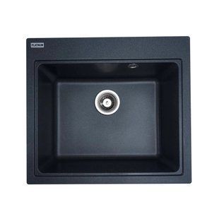 Гранітна мийка для кухні Platinum 5852 VESTA матова Антрацит 5852VESTA_Anthrac фото