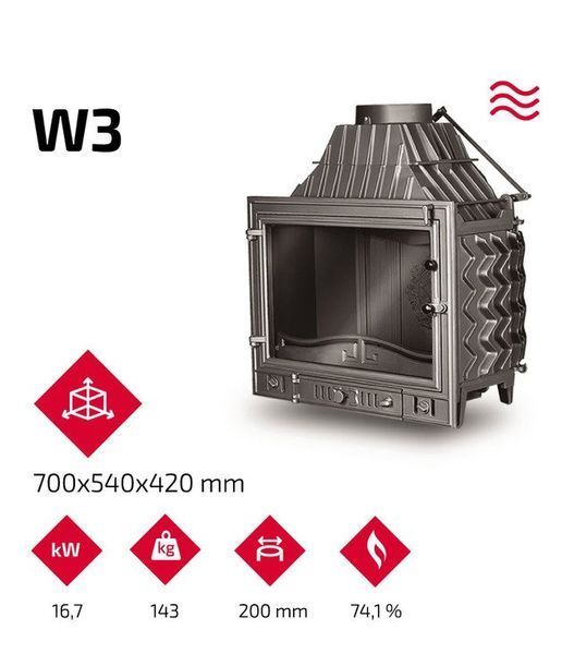 Камінна топка KAWMET W3 PLB (16.7 kW) KAW-MET W3 PLB фото