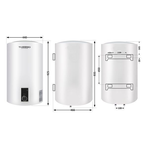 Водонагрівач електричний Thermo Alliance 100 л вертикальний, сухий ТЕН 2,0 кВт D100V20J3(D)K D100V20J3DK фото
