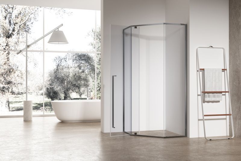 Душова кабіна без піддону Koer SR SC06-90x90x200-TR-07 прозоре скло Easy Clean 8мм, графіт (KR5366) KR5366 фото