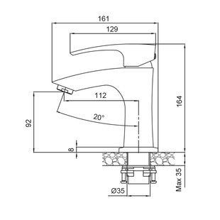 Змішувач для умивальника Koer KB-10007-01 (Колір хром) (KR3438) KR3438 фото