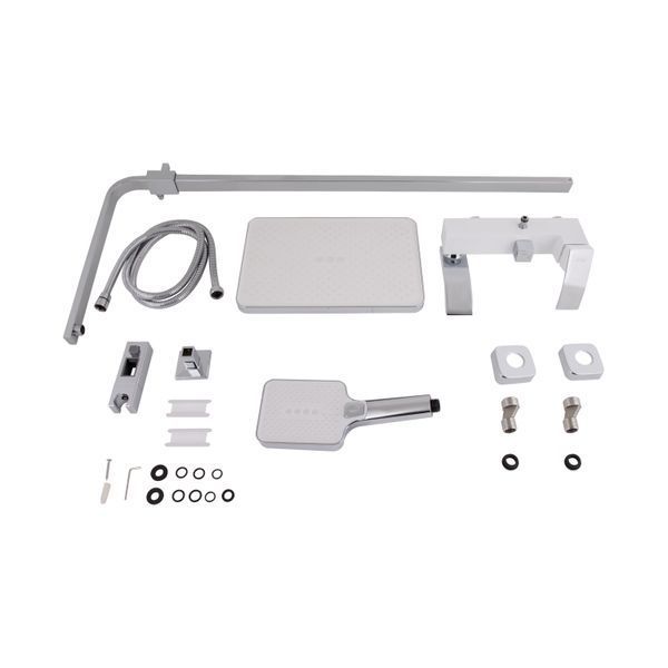 Душова система універсальна Qtap Swan Cascada на три споживачі (з виливом) QTSWA111CRW45570 Chrome/White SD00051694 фото