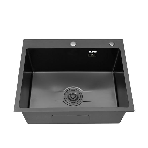 Кухонна мийка Kroner KRP Derby - 6050HM PVD (2,5/0,5 мм) CV027242 фото