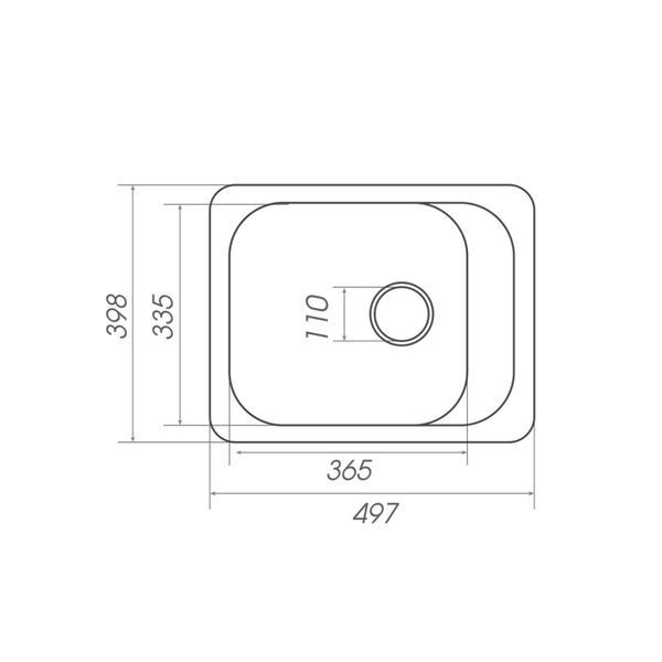 Гранітна мийка для кухні Platinum 4050 KORRADO матова Графіт 4050KORRADO_Graphite фото