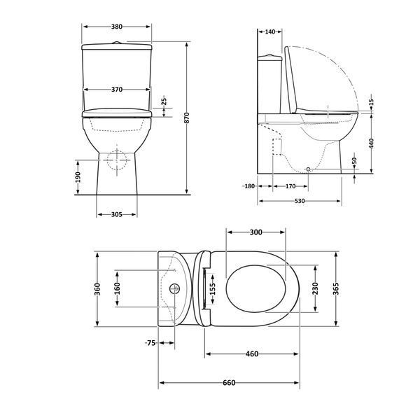 Унітаз підлоговий Qtap Virgo Ultra Quiet безобідковий з сидінням Soft-close WHITE QT18226092AW QT18226092AW фото