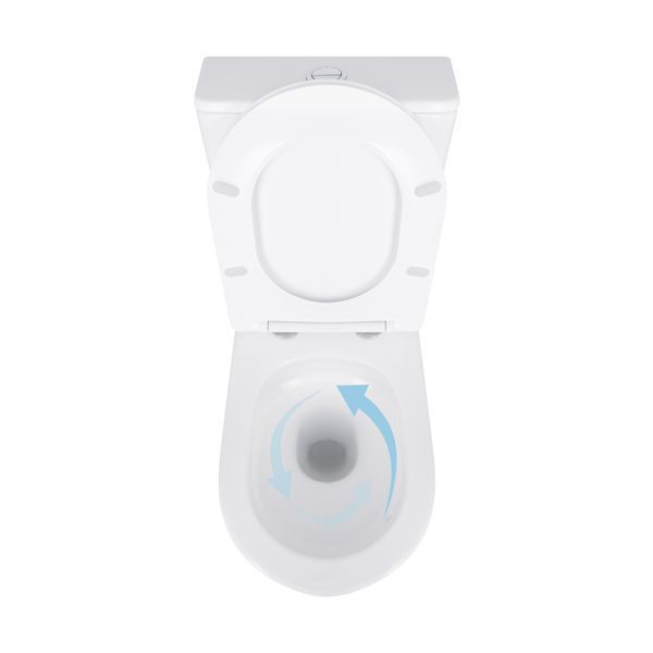 Унітаз підлоговий Qtap Virgo Ultra Quiet безобідковий з сидінням Soft-close WHITE QT18226092AW QT18226092AW фото
