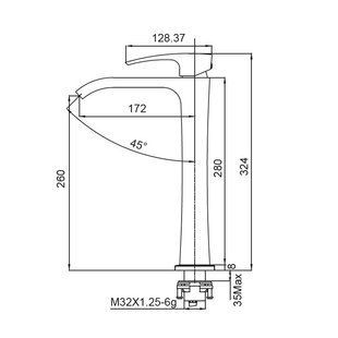 Змішувач для умивальника Koer KB-13007-05 високий (Колір чорний) (KR3445) KR3445 фото