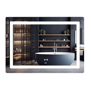 Дзеркало Lidz Kubis (KU2) 1200х800 з LED-підсвічуванням Touch, з антизапотіванням, з димером, рег. яскравості LDKUB120080049007 LDKUB120080049007 фото