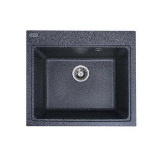 Гранітна мийка для кухні Platinum 5852 VESTA матова Графіт 5852VESTA_Graphit фото
