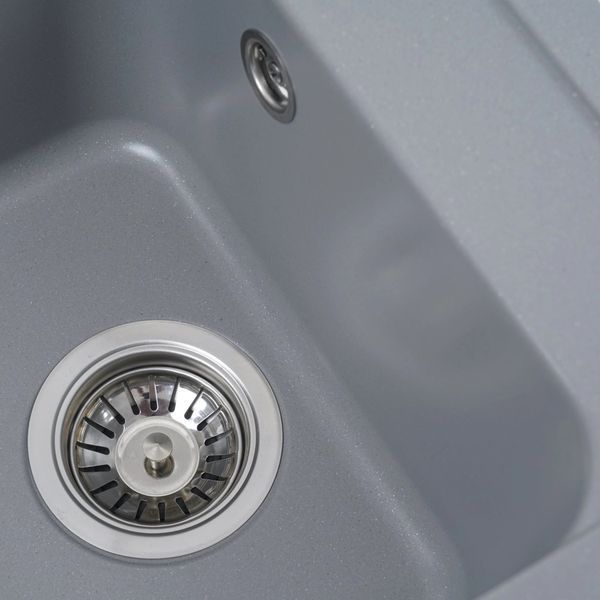Гранітна мийка для кухні VALESO 4050 KORRADO матова Сірий металік 4050_KORRADO_GrayMetallic фото