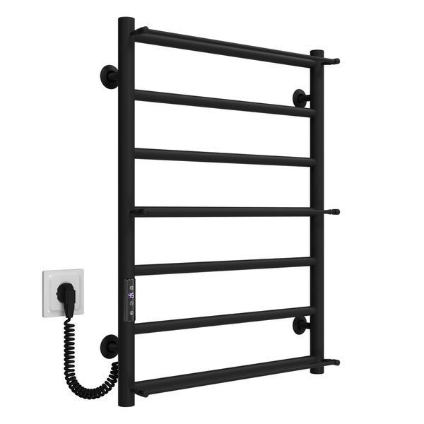 Рушникосушарка електрична Ladder П7 500х700 Deffi нержавіюча сталь (Чорний, JD03, Ліве підключення) C.LK.70.50.7.E.B.L.1 фото