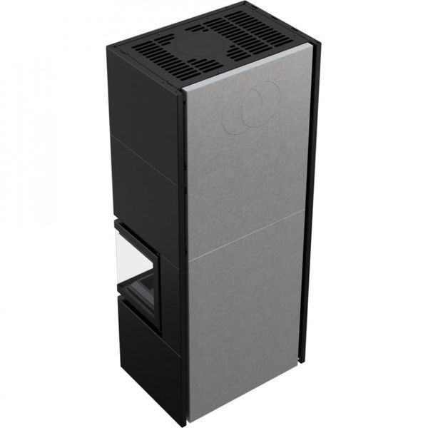 Камін Kratki SIMPLE 12 BS права в обудові BOX стальний - чорний SIMPLE/BOX/P/S/BLACK фото